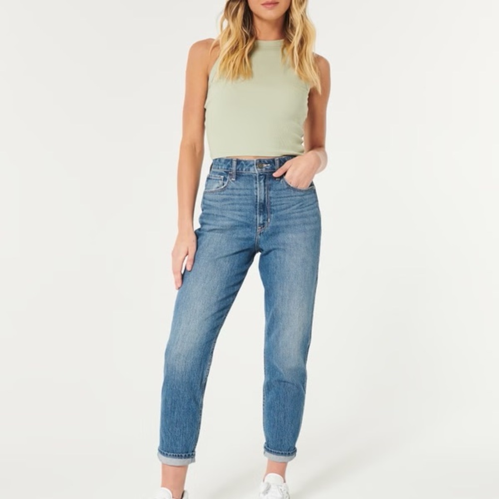 HOLLISTER high rise MOM jeans Blue 1 25 denim Jeans
